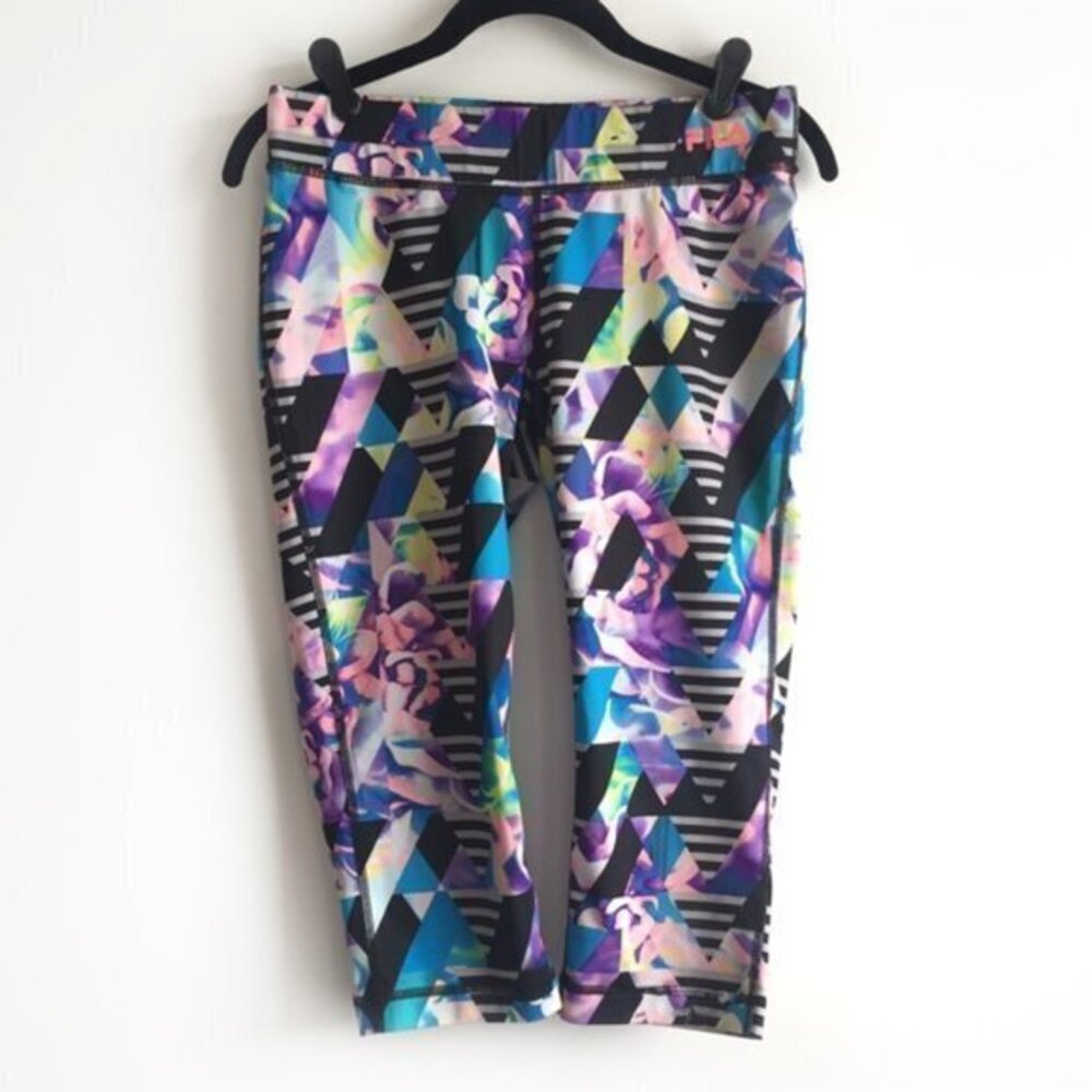 Fila Colorful Running Capri Leggings Size Small